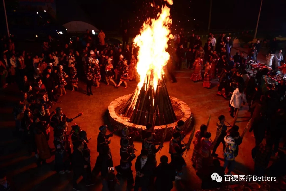 The bonfire at the Baird Medical annual meeting